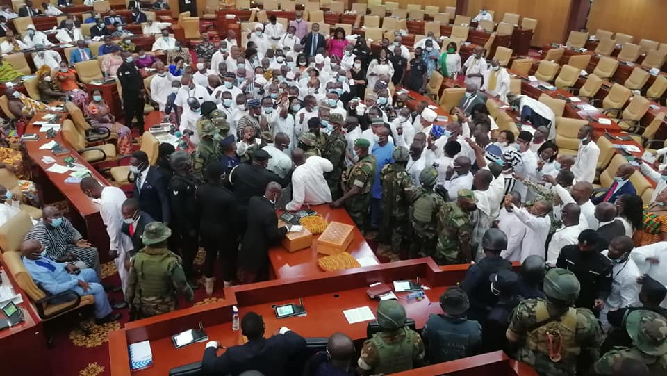 Ghana: Armed Military men take over as confusion rocks inauguration of 8th Parliament