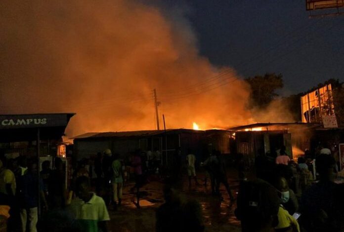 80-year-old woman trapped as fire consumes 5-bedroom house at Dampong