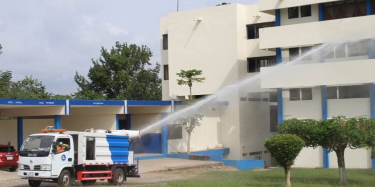 Police Nationwide Disinfection Exercise kick-starts in Ahafo, Eastern & Western