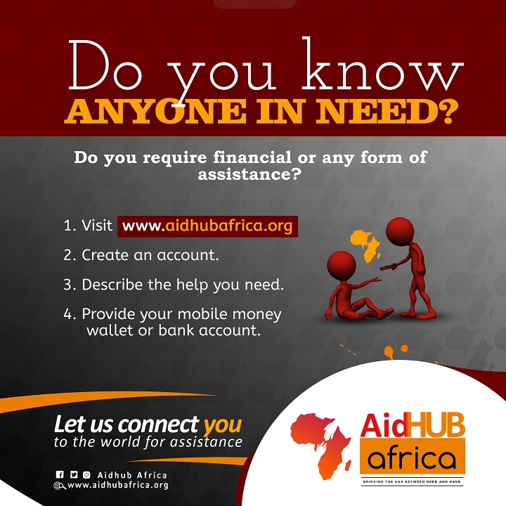 Aidhub Africa platform supporting Sub-Saharan Africa to raise funds.