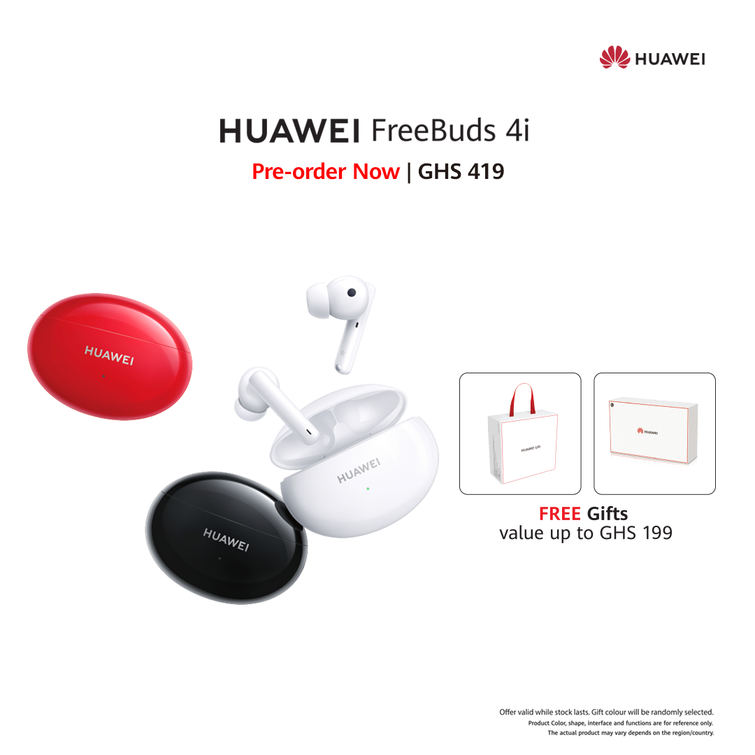 Preorder the all-new Huawei FreeBuds 4i from the 28th of May and enjoy high-quality sound with longer battery life