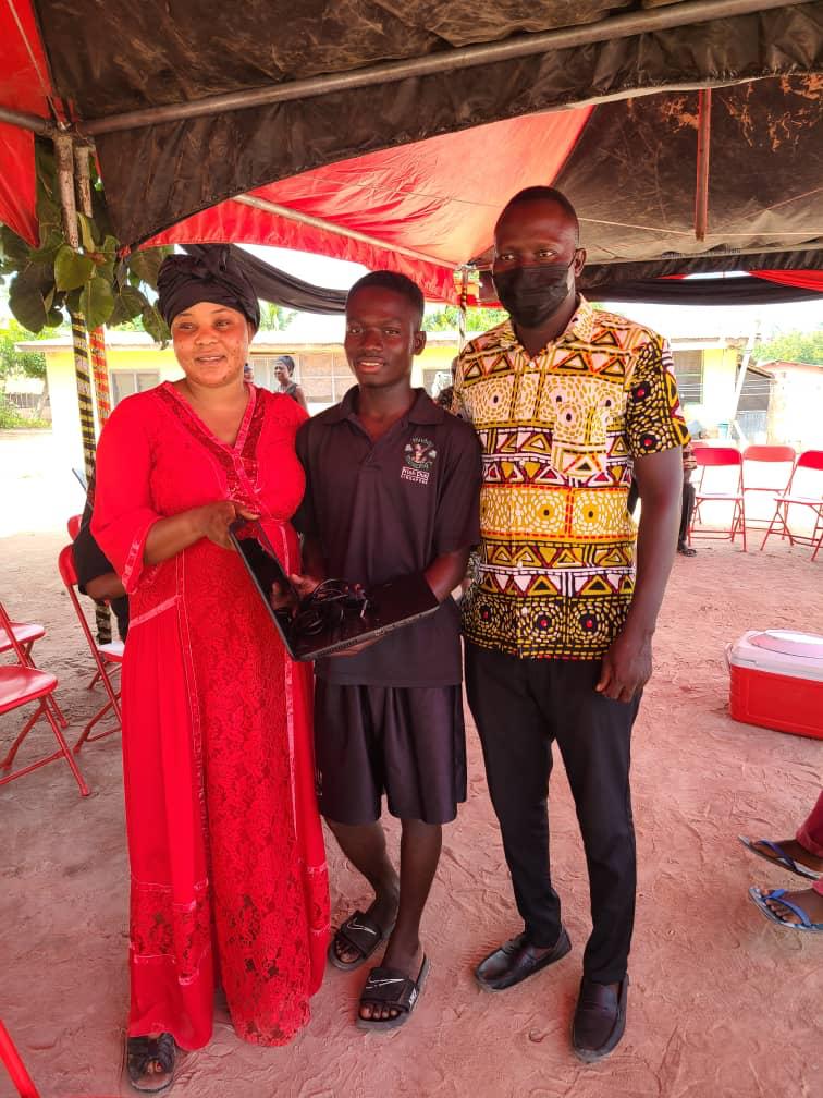 Betty Krosbi Mensah donates a Laptop to Brilliant but Needy Student