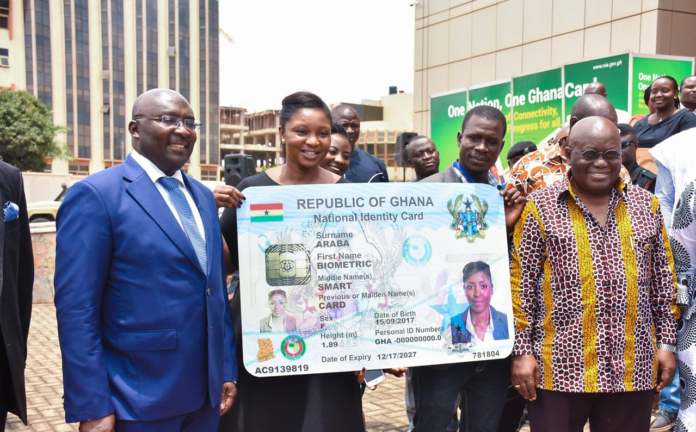 Government to freeze salaries of non Ghana Card holders from December
