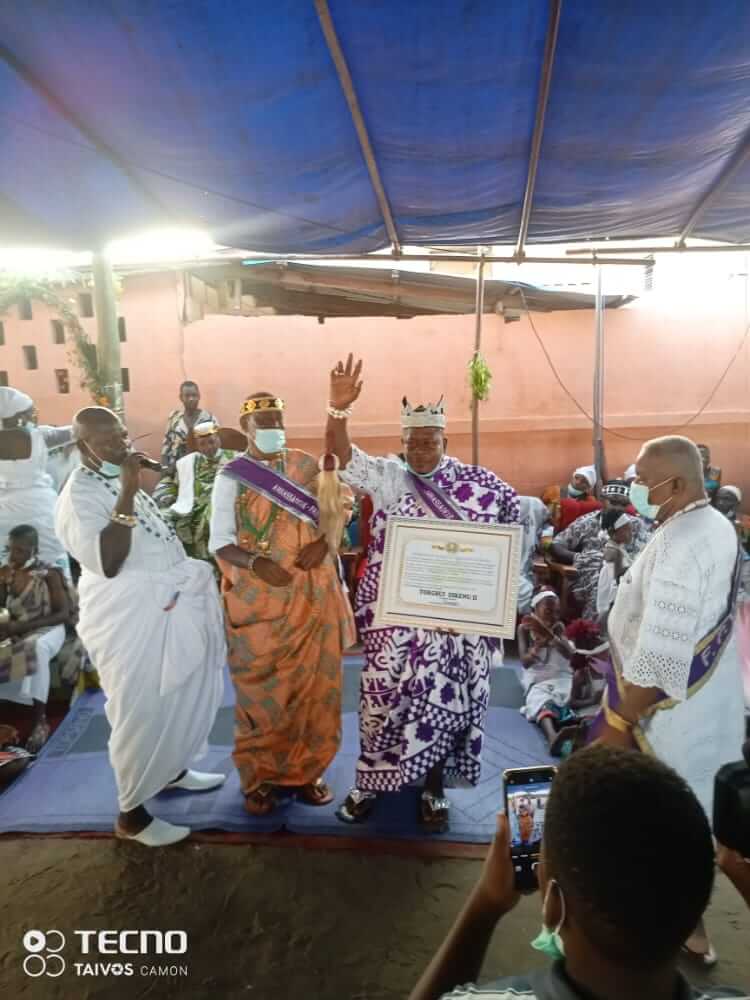 Universal Peace Federation honors Torgbui Dikenu II of Nogokpo as Peace Ambassador of Togo