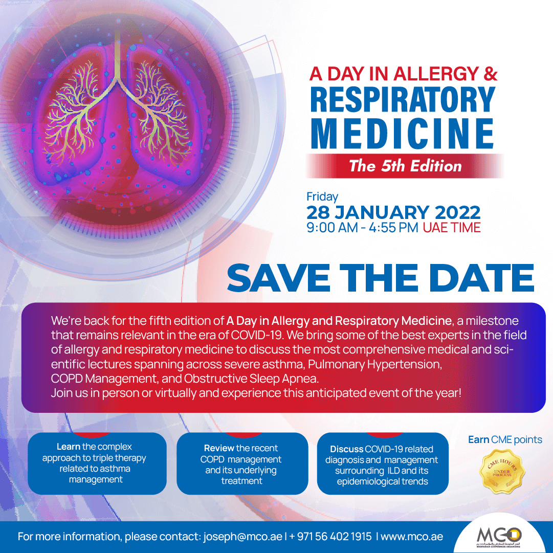 The fifth edition of A Day in Allergy and Respiratory Medicine begins in full swing on January 29, 2022