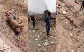 Bogoso: Deadly Explosion wipes-out entire Village, leaves Human Body Parts on the Streets