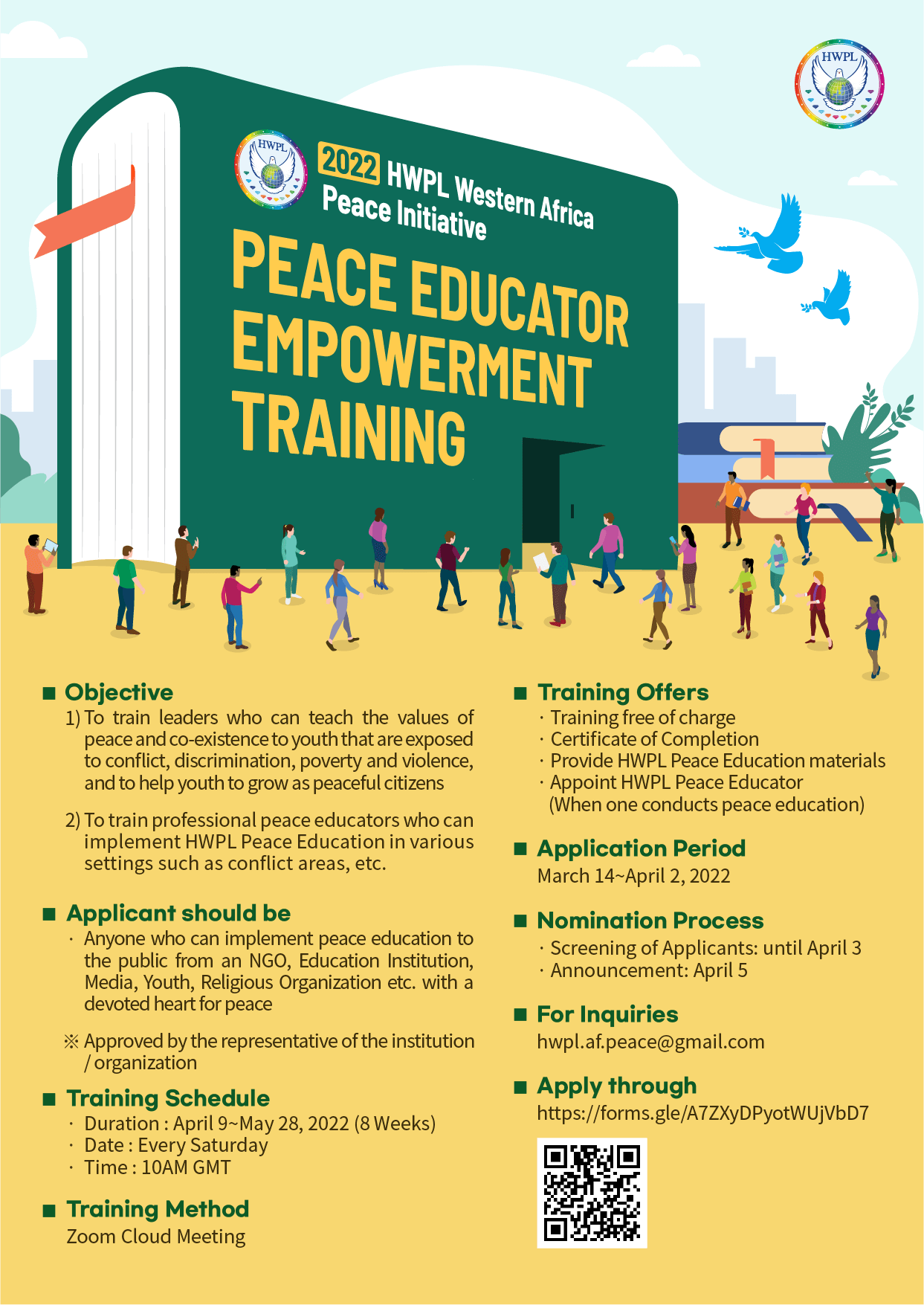 2022 HWPL Peace Educator Empowerment Training To Be Conducted From April