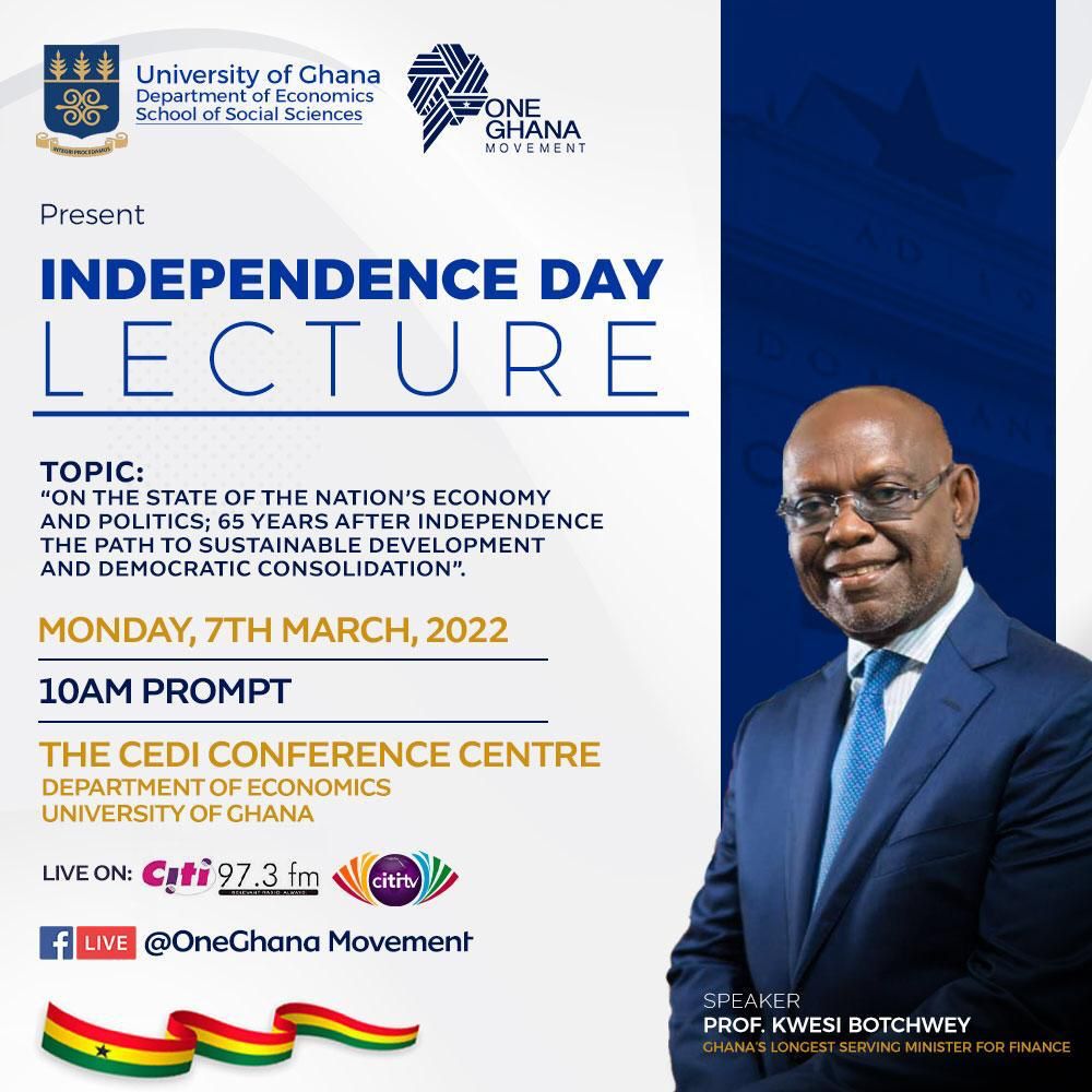 Prof Botchwey to speak on Economy and Politics at 65th Indece Day lecture