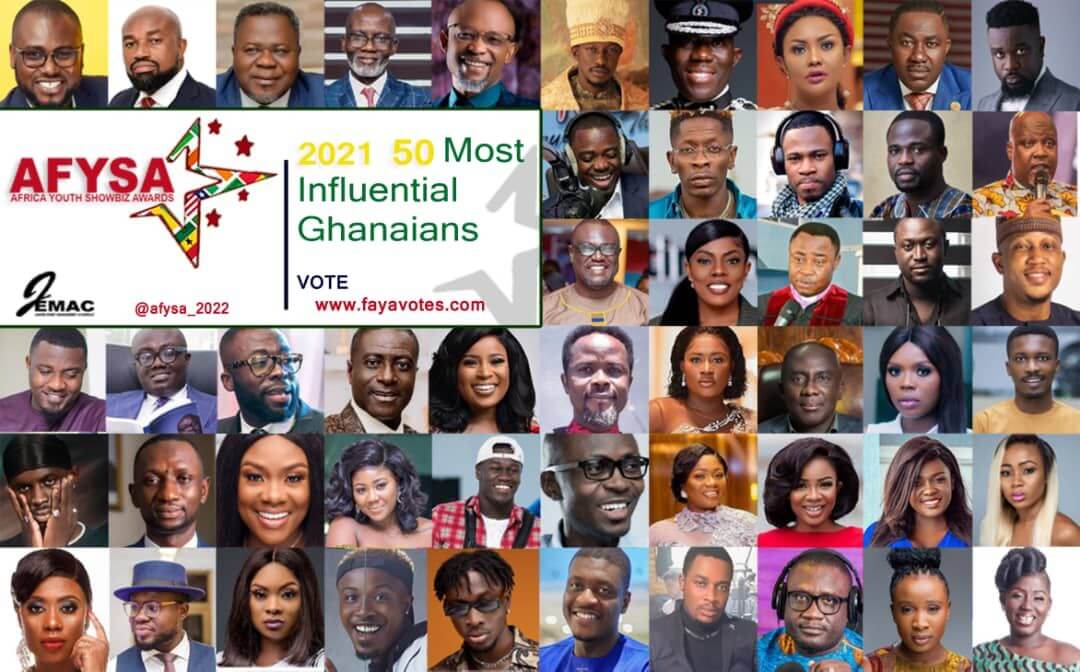 50 Most Influential Ghanaians: Africa Youth Showbiz Awards releases Lists for 2021
