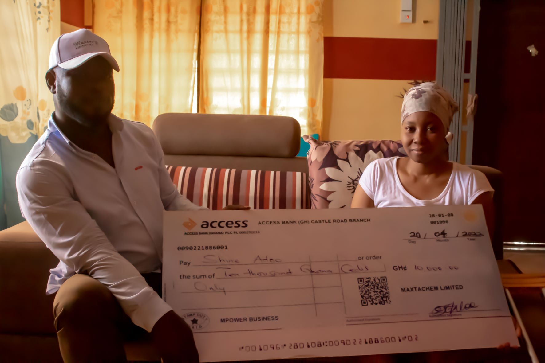 Maxim Cosmetics Supports Nurse with Ghs10,000 to undergo Hip Surgery