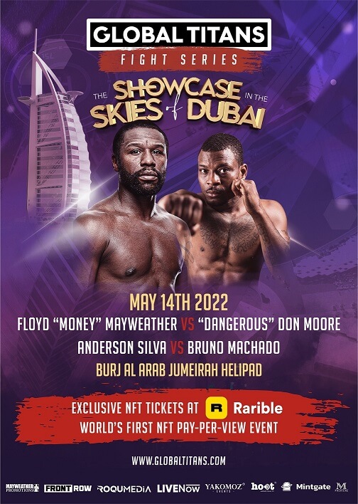 Global Titans brings the World’S First NFT Pay-Per-View Sports Event Live from the Helipad of Burj Al Arab, on May 14th, 2022