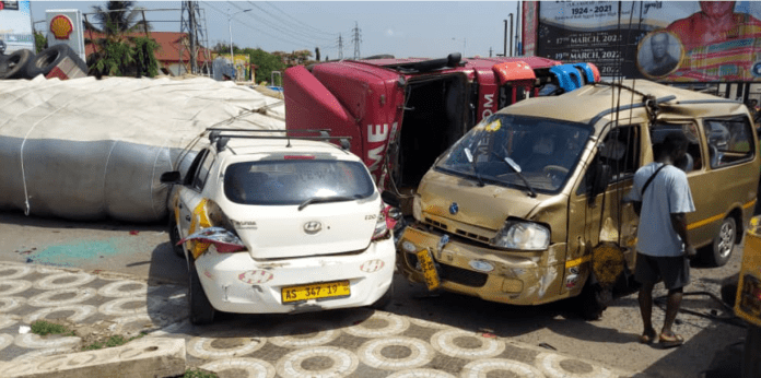 A/R: 10 narrowly escape death in accident near Kumasi Airport