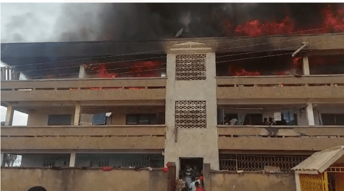 A/R: Fire destroys three-storey building at Aboabo
