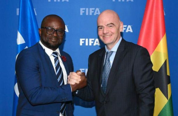 FIFA President Gianni Infantino congratulates Asante Kotoko for winning GPL title