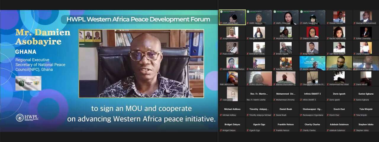 Stepping Up to the Realization of Peace through HWPL Western Africa Peace Development Forum