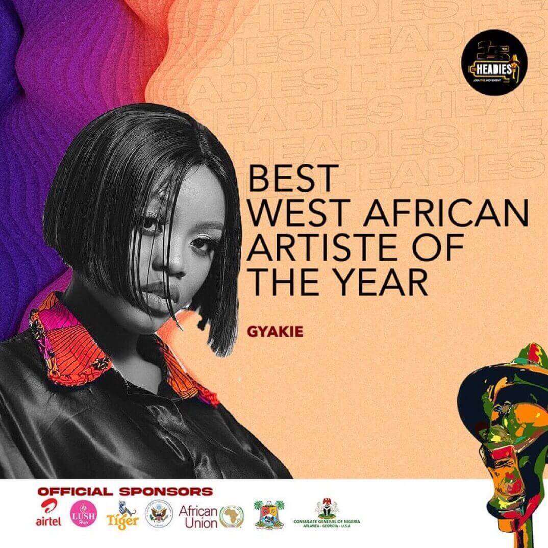 Gyakie Wins Best West African Artist at Nigeria’s 15th Headies Awards