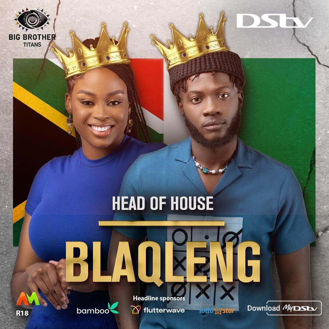 Blaqboi and Ipeleng are BBTitans’ ultimate dynamic duo as they become joint Head of House