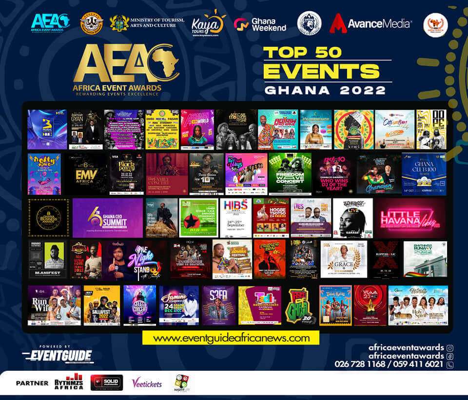 Eventguide Africa announces 2022 Top 50 Events in Ghana