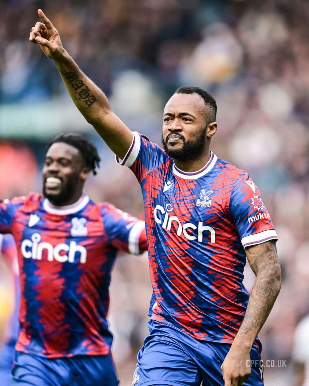 Ghana's Jordan Ayew scores twice for Crystal Palace FC in the EPL on Sunday