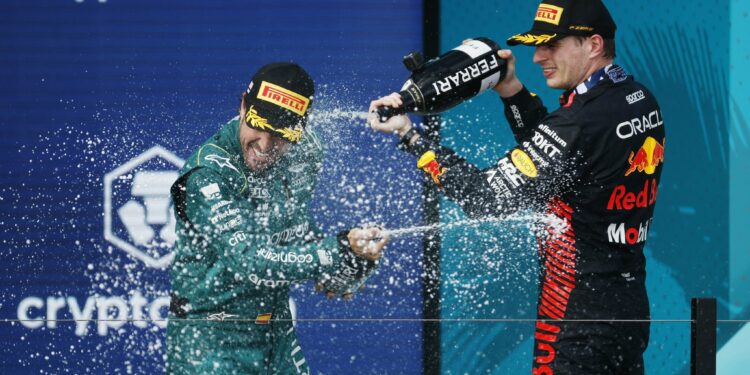 Max Verstappen overhauls Perez for Miami GP victory