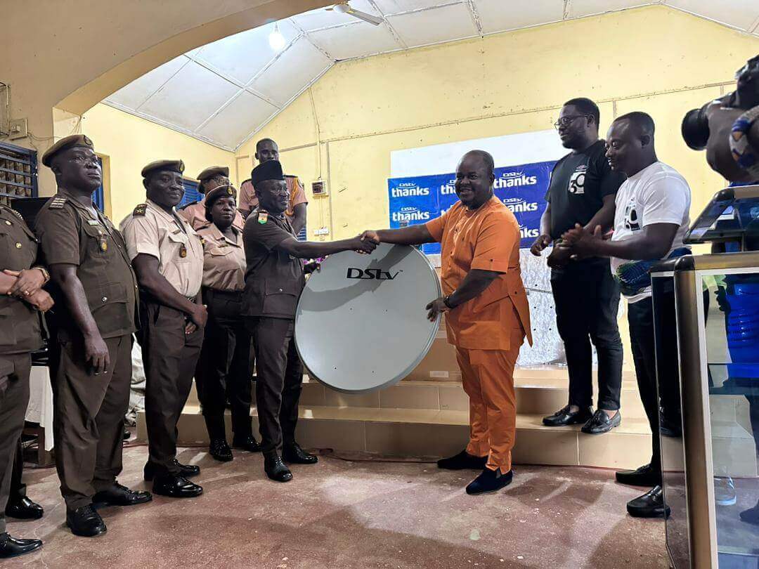 MultiChoice Ghana Presents DStv Decoder/TV to Senior Correctional Centre In Accra