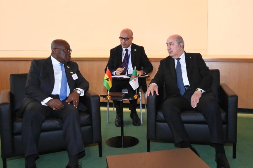 President Nana Akufo-Addo and Tebboune Abdelmadjid of Algeria meet on the Sidelines of UN Assembly Meeting
