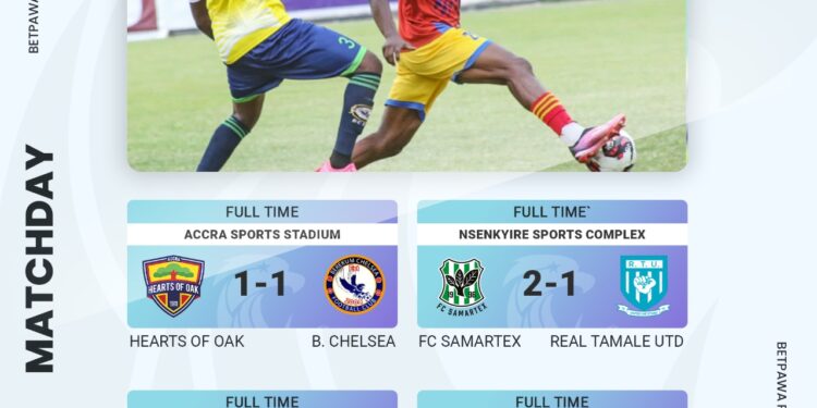 betPawa GPL: FC Samartex grab home points, Berekum Chelsea frustrate Hearts of Oak