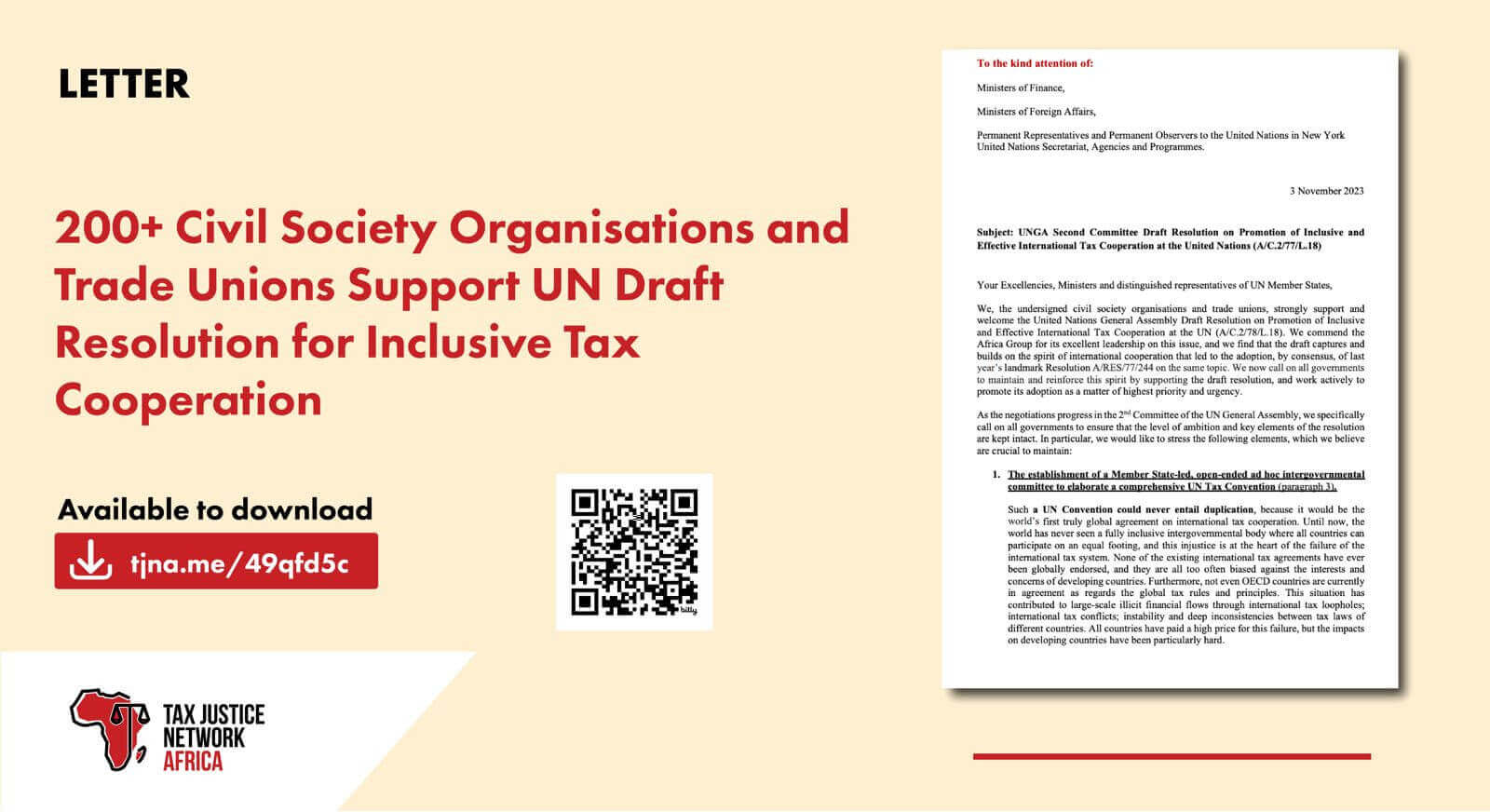 Over 200 CSOs and Trade Unions support UN Draft Resolution for Inclusive Tax Cooperation