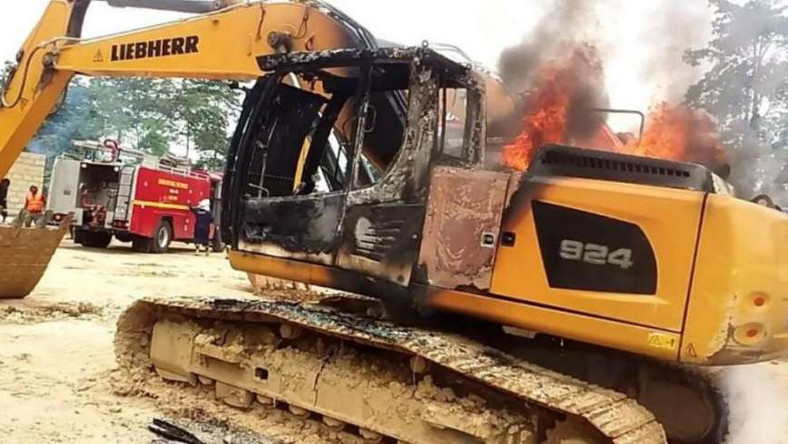 Forestry Commission destroys 10 excavators in Krokosua Hills Forest Reserve
