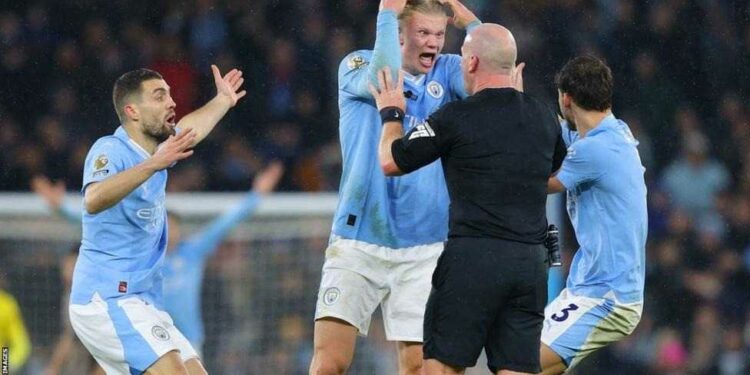 Premier League: Haaland criticises referee on social media after Man City draw with Spurs