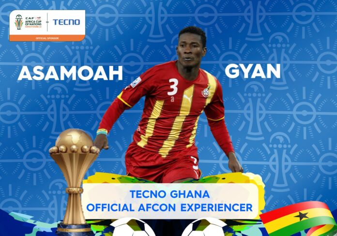 Tecno Mobile GH announces exclusive partnership with Ghanaian football legend Asamoah Gyan as Official AFCON Ambassador