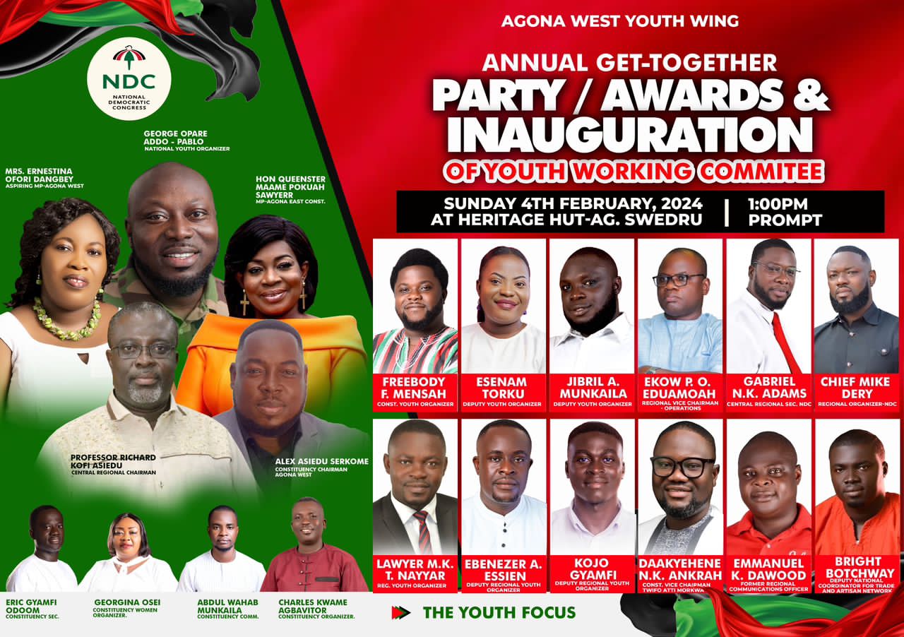NDC Youth Wing in Agona West to inaugurate Working Committees during annual Awards