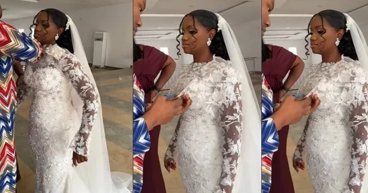 Pastor ‘sacks’ bride from church, asks her to change her wedding gown which was showing her bre@sts