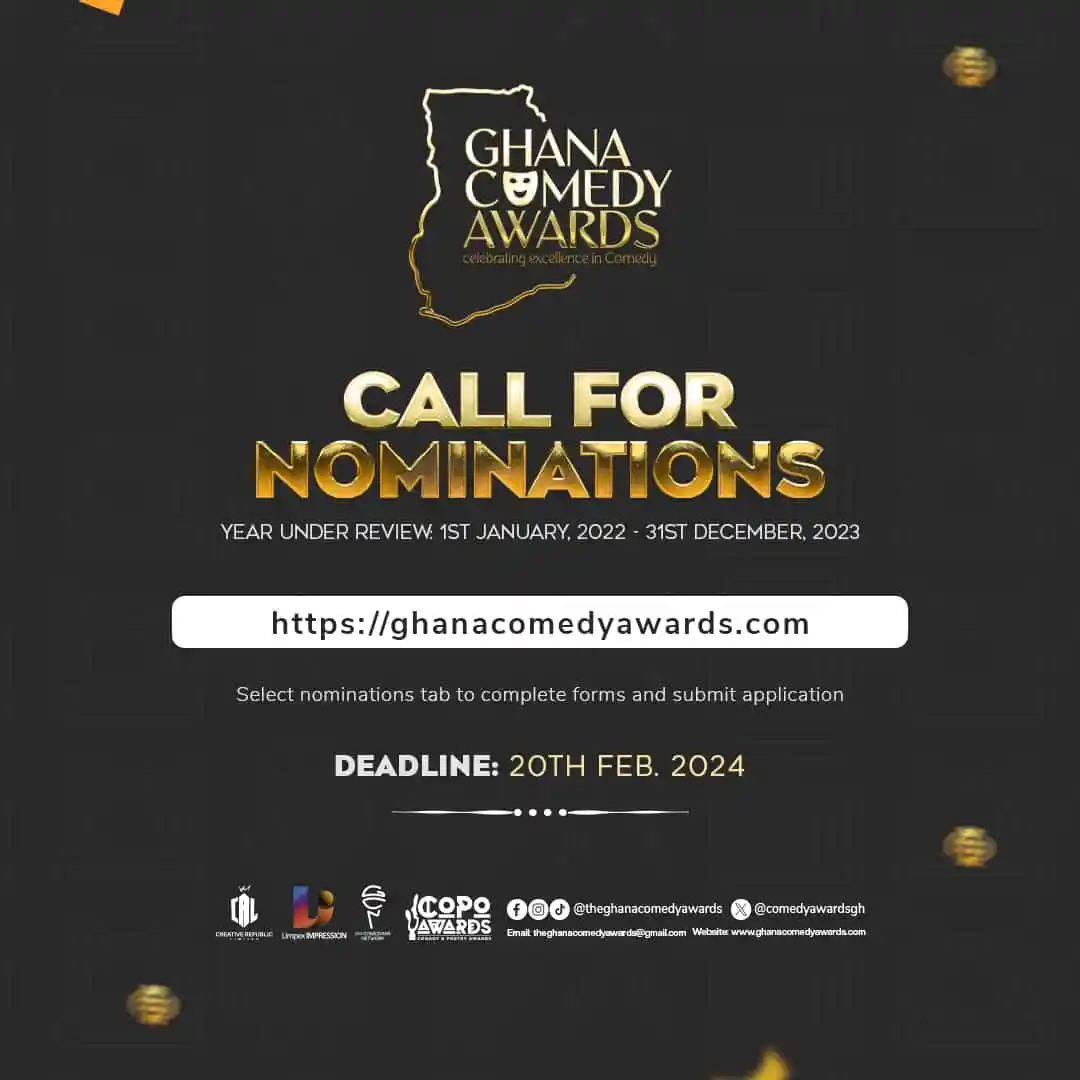 Ghana Comedy Awards 2024 Nominations Now Open