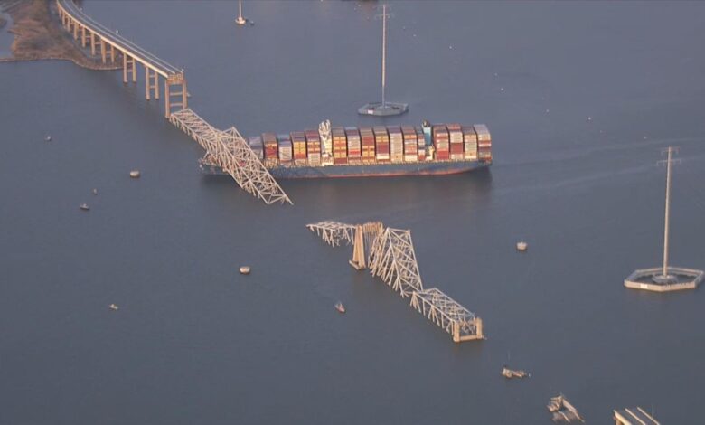 Baltimore Key Bridge Collapses After Ship Collision