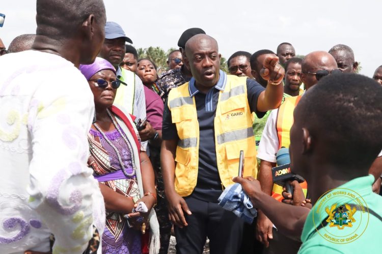 Oppong-Nkrumah inspects sea defence projects in coastal areas