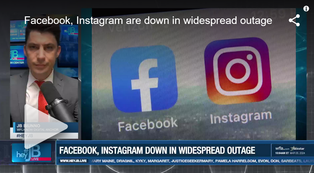 Facebook back, Instagram down during outage; thousands affected
