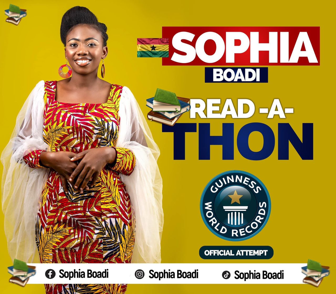Read-A-Thon: Sophia Boadi plans to break Guinness World Record for Reading