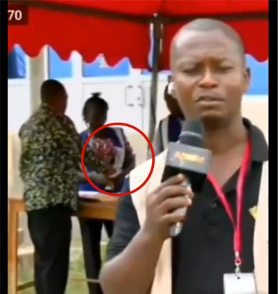 VIDEO: Kwadaso MP Kingsley Nyarko Captured Handing Suspected Cash to EC Officials at Ejisu By-Election