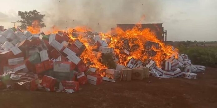 Tamale sees destruction of millions of confiscated Tobacco products