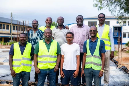 POJOBA Kojo Oppong Nkrumah: Works and Housing Minister Inspects Ongoing Works on Year Group 2000 Legacy Project