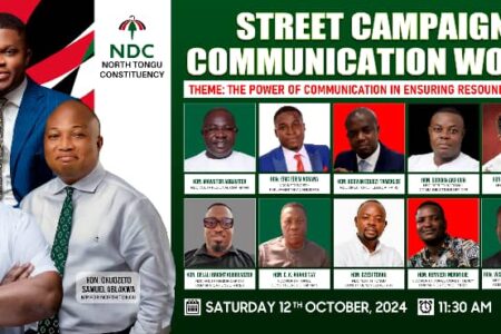 North Tongu NDC to hold Street Campaign and Workshop for Branch Communicators